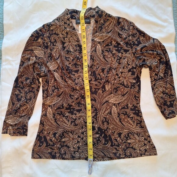 VINTAGE Beautiful Paisley Blouse Sz 12P - Picture 5 of 6